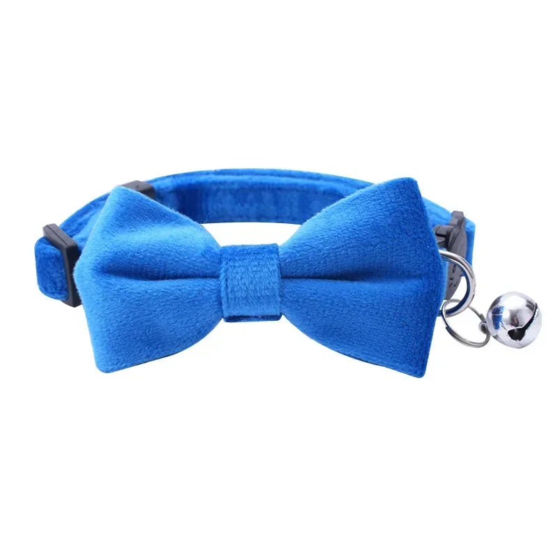 Velvet Bow Tie Pet Collar