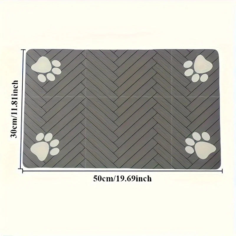Paw Print Pet Feeding Mat