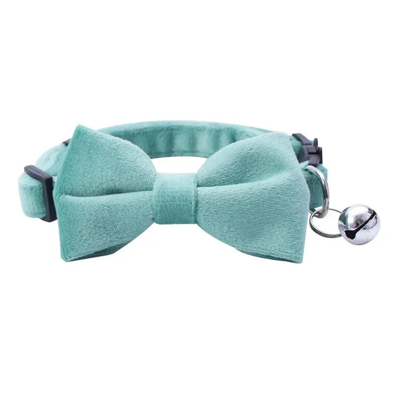 Velvet Bow Tie Pet Collar