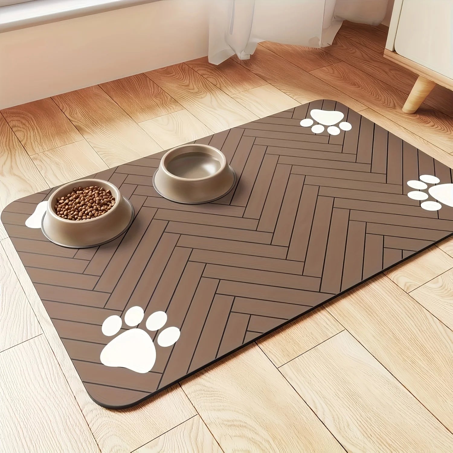 Paw Print Pet Feeding Mat