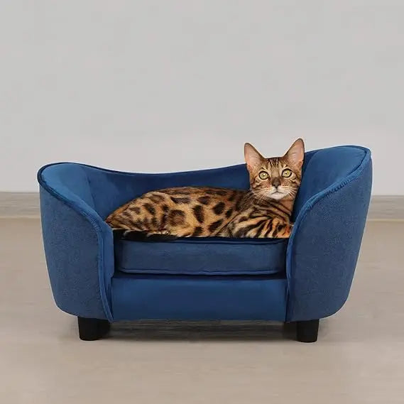 LuxPet - Blue Velvet Pet Sofa