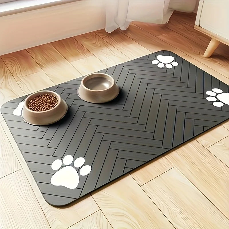 Paw Print Pet Feeding Mat