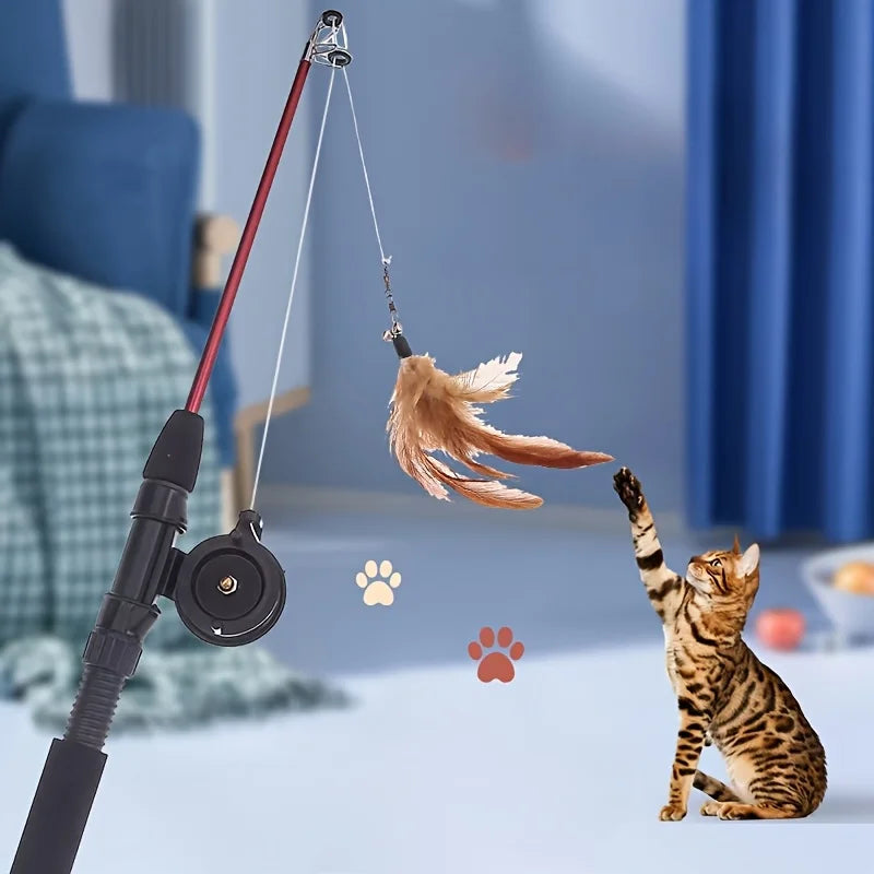Telescopic Cat Feather Toy