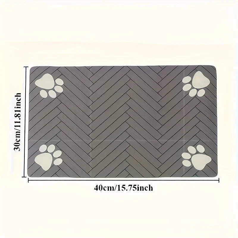Paw Print Pet Feeding Mat